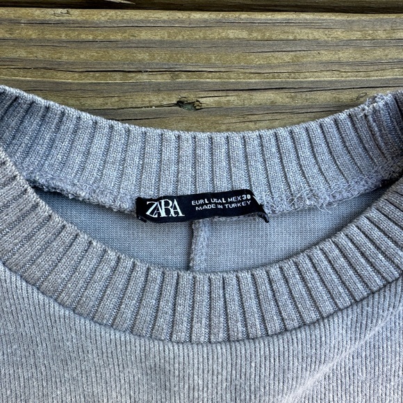 Zara soft sweater, mid-grey, size L - Picture 4 of 10